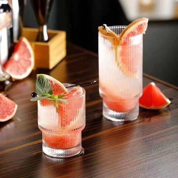 🥃 كوب لوريتا الزجاج المضلع – تصميم عصري وخامة مستوردة 💥 