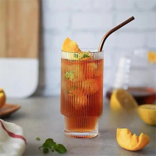 🥃 كوب لوريتا الزجاج المضلع – تصميم عصري وخامة مستوردة 💥 