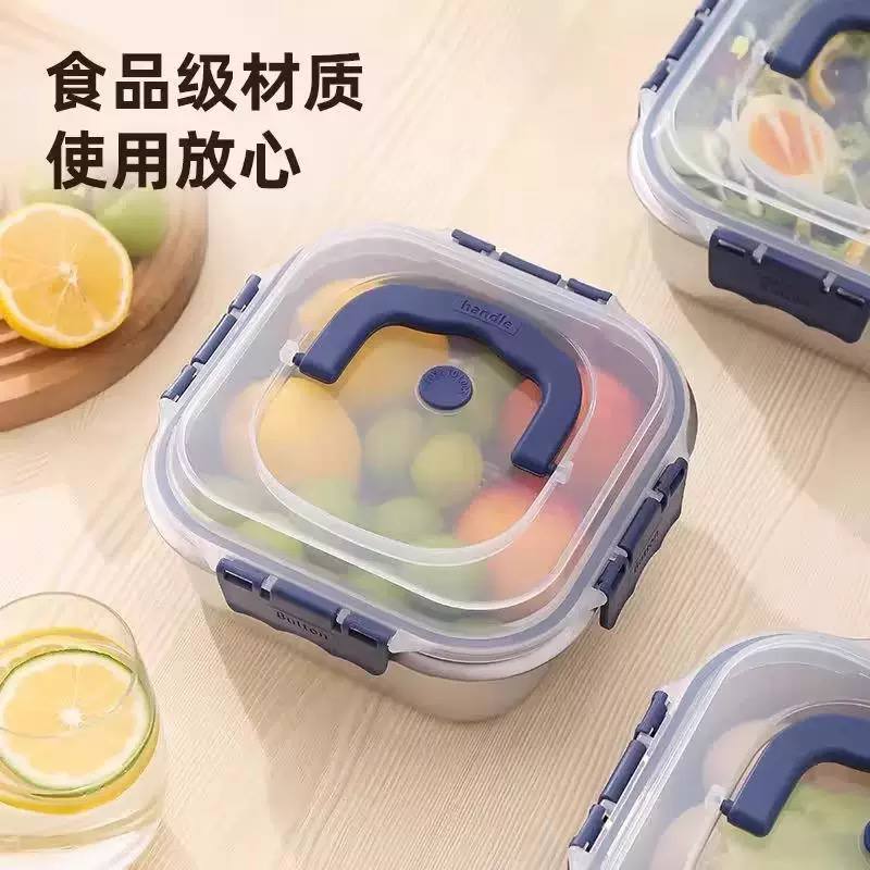 علبة حفظ طعام صاج بغطاء محكم – 1 لتر 🍱✨
