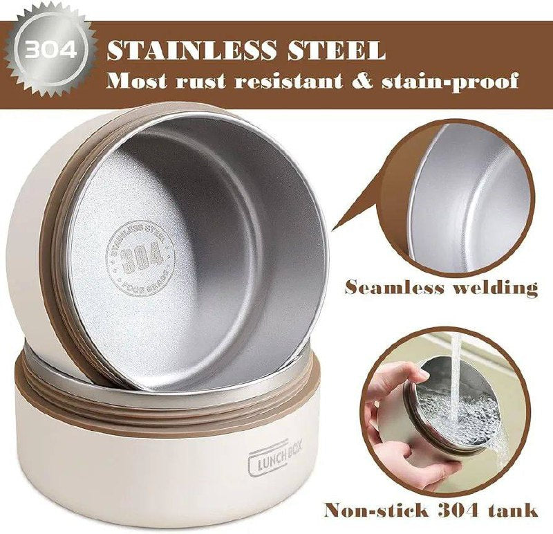 جديد 💼 لانش بوكس حراري 4×1 – حفظ حرارة مثالي وأناقة في التنقل