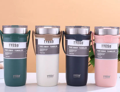 مج حراري بشاليموه TYESO الأصلي للمشروبات الساخنة والباردة – تصميم أنيق بيد سيليكون ومتوفر بمقاسات وألوان متعددة