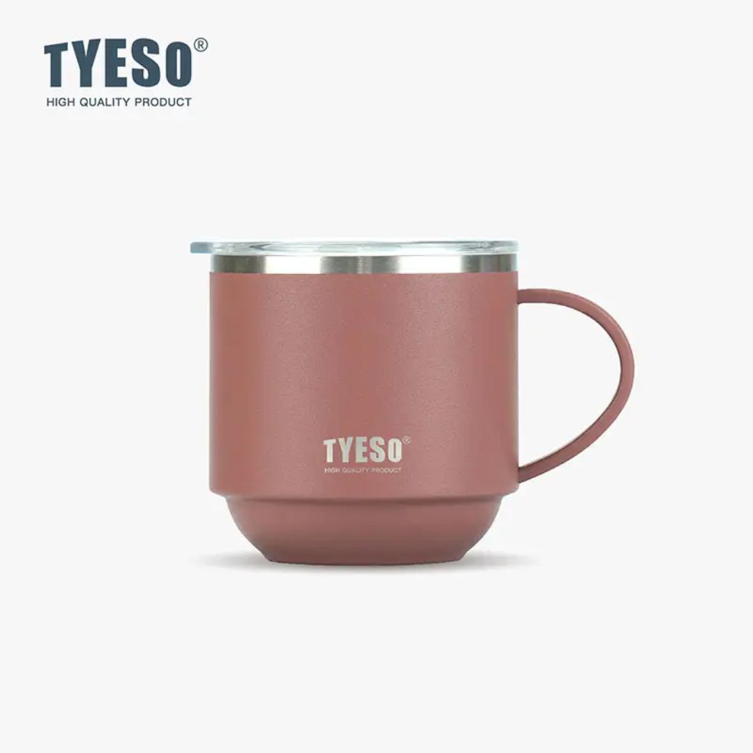 مج حراري TYESO الأصلي للمشروبات الساخنة والنسكافيه – تصميم أنيق وغطاء أكريليك محكم الغلق