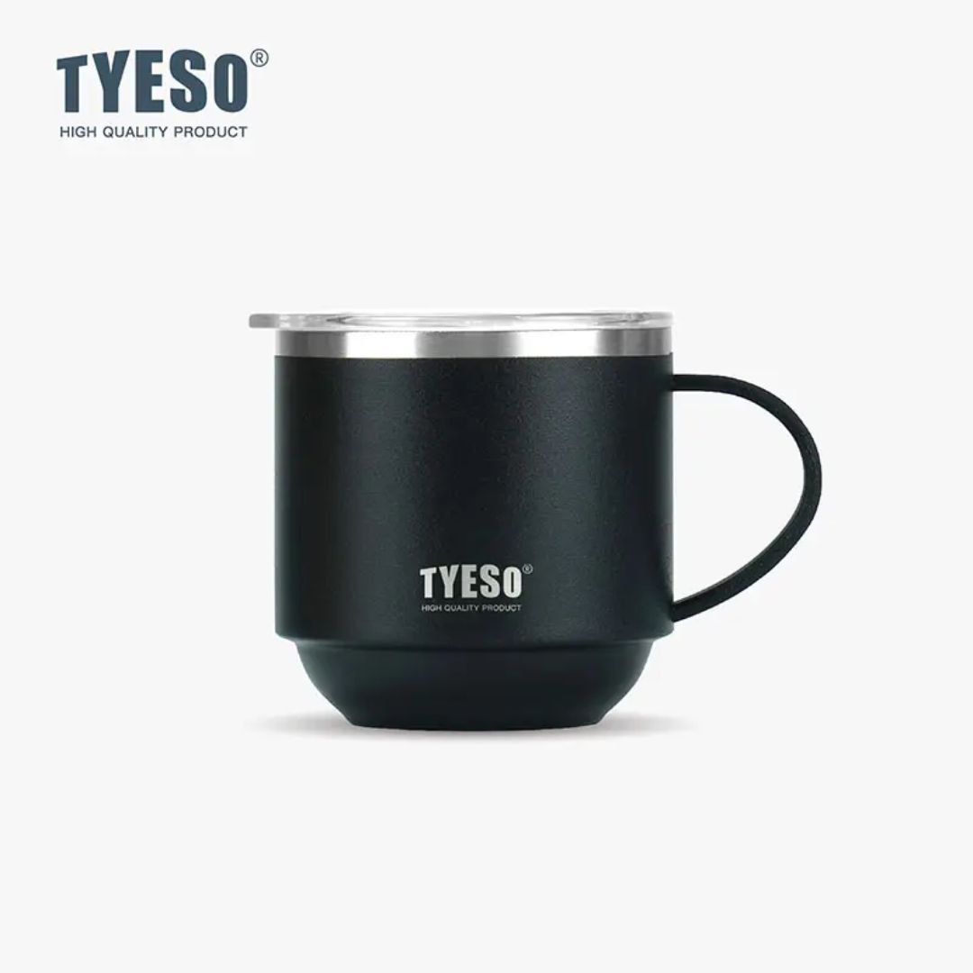مج حراري TYESO الأصلي للمشروبات الساخنة والنسكافيه – تصميم أنيق وغطاء أكريليك محكم الغلق