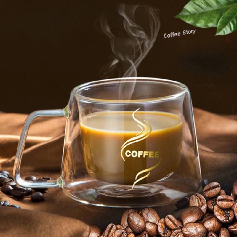 ☕ مج دابل جلاس الأصلي المستورد – شكل انسيابي وجديد