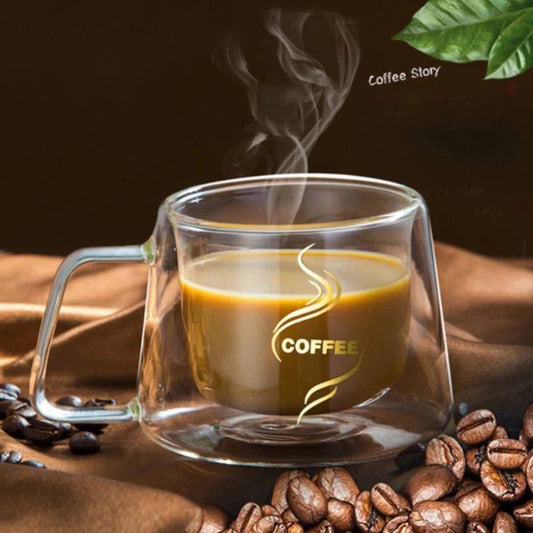 ☕ مج دابل جلاس الأصلي المستورد – شكل انسيابي وجديد