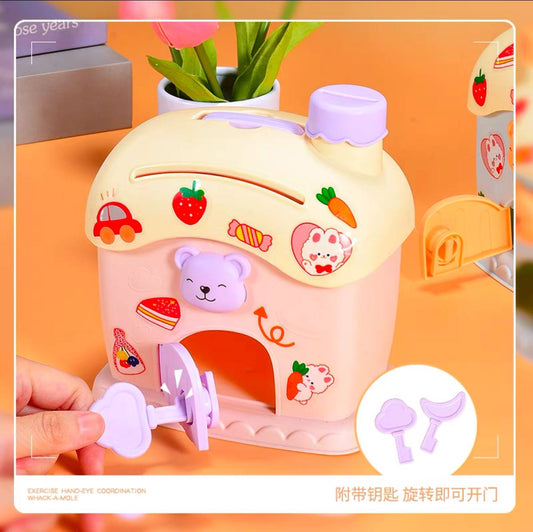 🏠💖 حصالة أطفال على شكل بيت – اجعل الادخار ممتعًا للأطفال