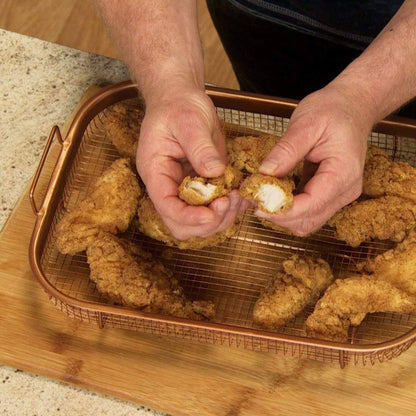 🍟 صينية تحمير مستطيلة بصفاية 2*1 – البديل الأمثل للأير فراير