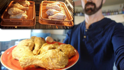 🍟 صينية تحمير مستطيلة بصفاية 2*1 – البديل الأمثل للأير فراير