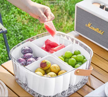 طبق فواكه وتسالي أكريلك بغطاء – ضيافة راقية وأناقة على سفرتك
