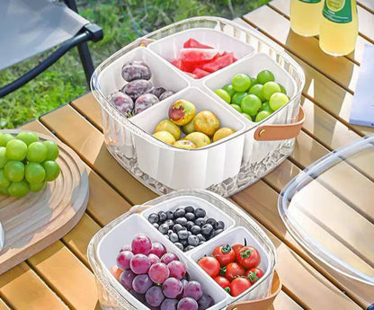 طبق فواكه وتسالي أكريلك بغطاء – ضيافة راقية وأناقة على سفرتك