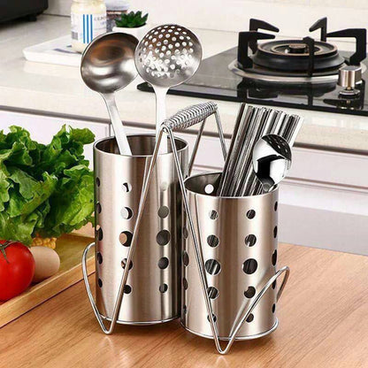 طقم صفاية المعالق الاستانلس 3×1 – تصميم عملي وجودة مضمونة 🛒
