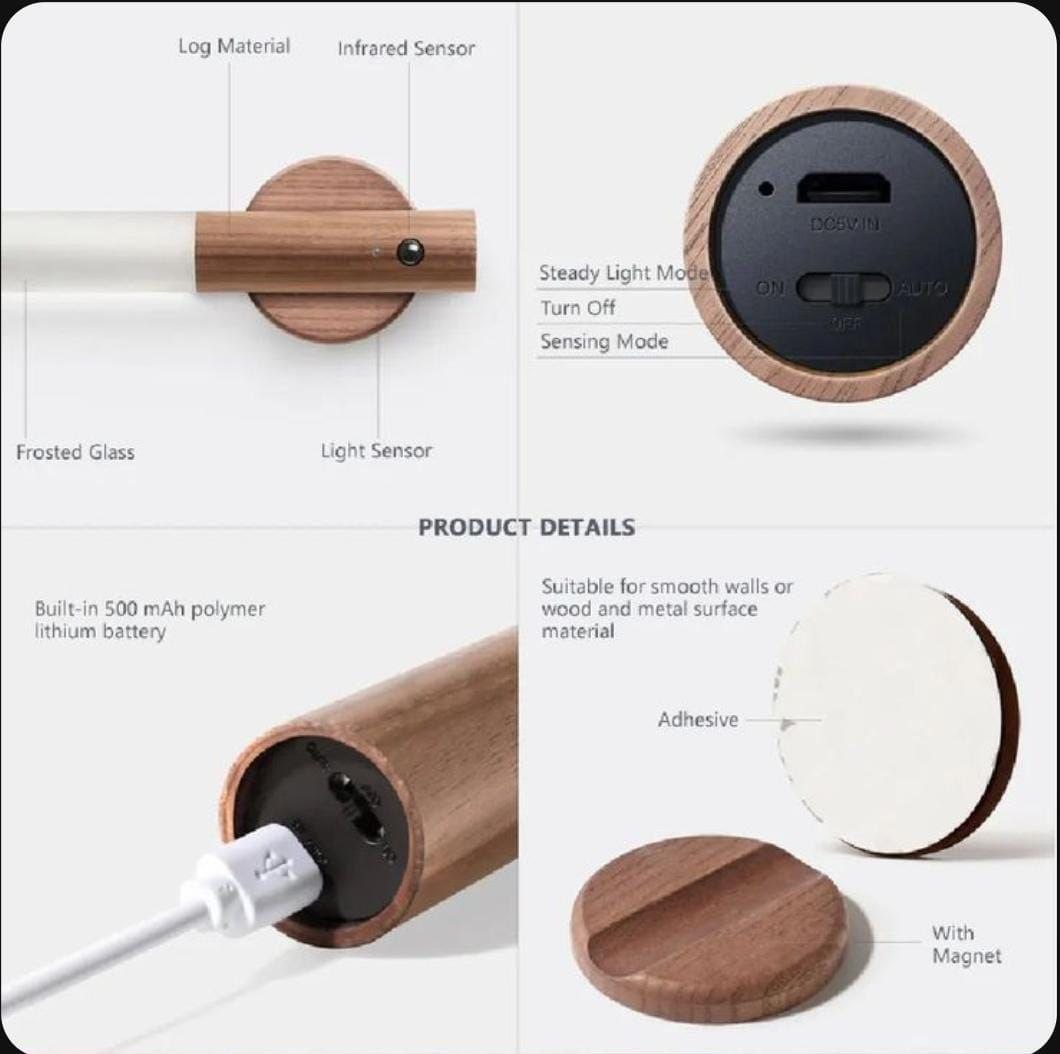 💡 كشاف سمارت ليد USB بمستشعر حركة