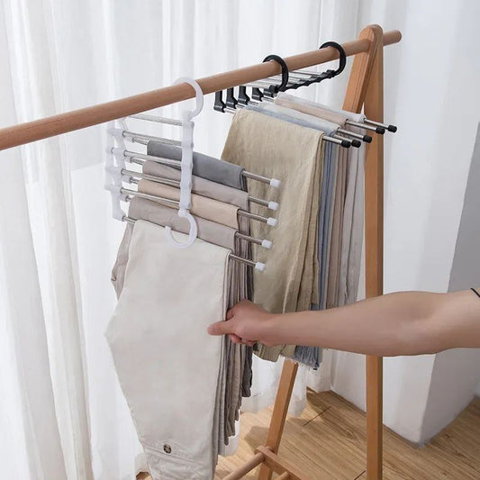👖 شماعة بنطلون دبل – لتنظيم مثالي وتوفير مساحة في دولابك