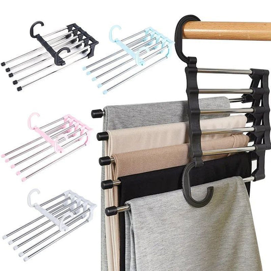 👕👖 شماعة البناطيل والطرح المتعددة – 10 أدوار لتنظيم أوفر