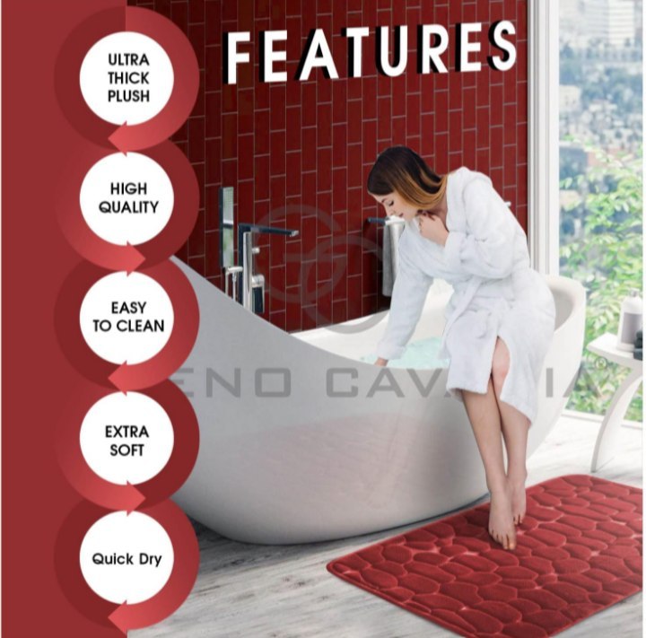 🚿 دواسة حمام مستوردة – تصميم مربعات عصري بخامة ممتازة