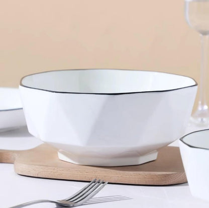 🍽️ بولات بورسلين فرداني مضلع – تصميم أنيق على طريقة