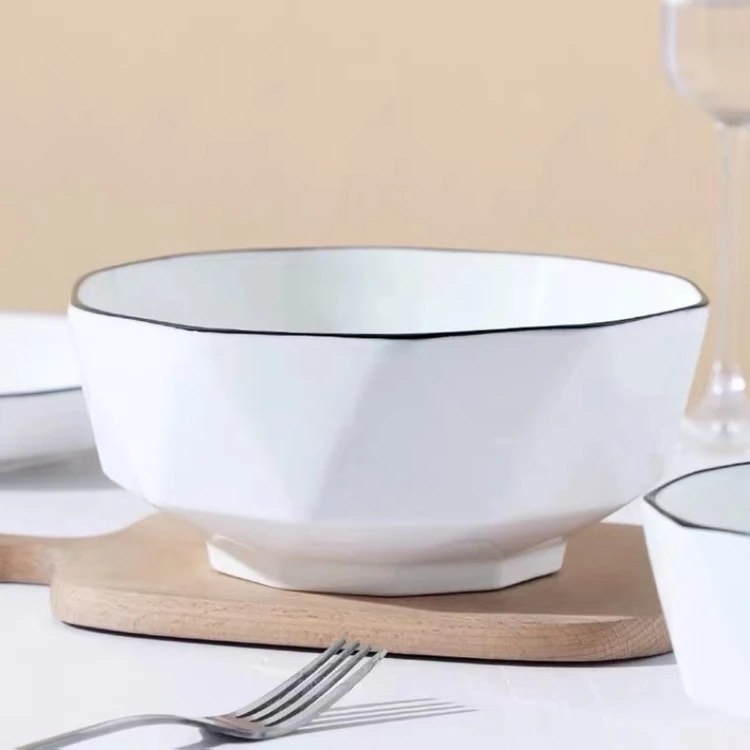 🍽️ بولات بورسلين فرداني مضلع – تصميم أنيق على طريقة