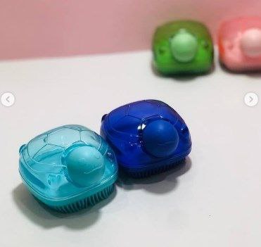 🛁 ليفة استحمام سيليكون شكل سلحفاة – استرخاء ونظافة في منتج واحد
