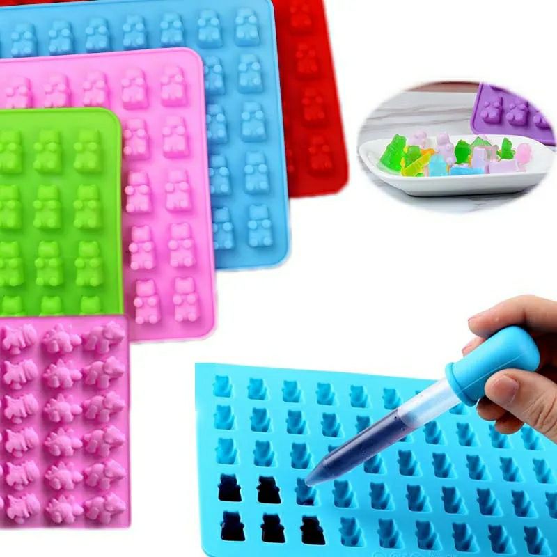 قالب الكاندي وجيلي كولا السيليكون – 50 عين + قطارة 🧸🍬