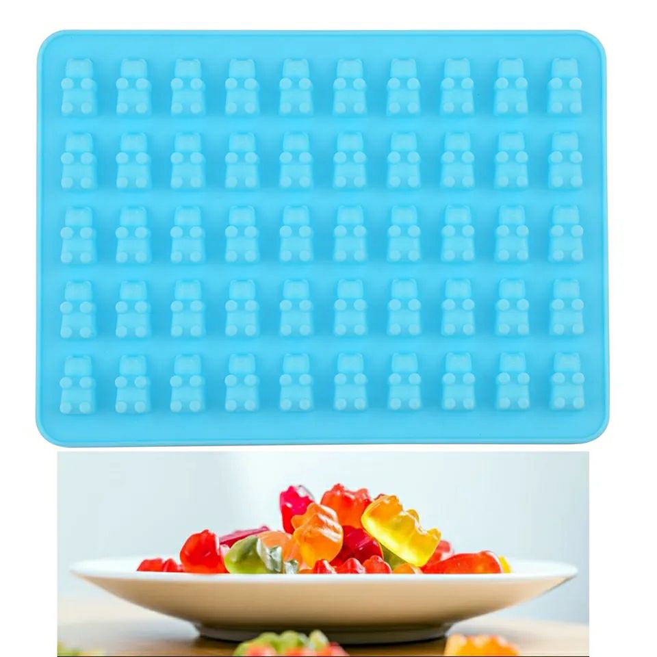 قالب الكاندي وجيلي كولا السيليكون – 50 عين + قطارة 🧸🍬