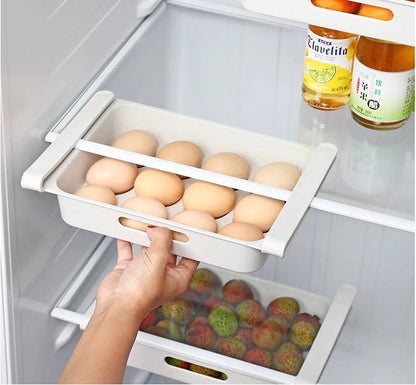 🥚🍎 منظم ثلاجة عملي للبيض والخضروات والفواكه – ترتيب وأناقة بلمسة واحدة