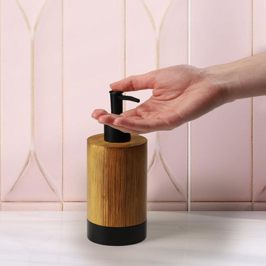🧴 ديسبنسر صابون خشب بامبو – كوبي إيكيا الفاخر