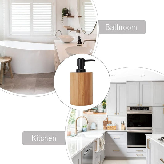 🧴 ديسبنسر صابون خشب بامبو – كوبي إيكيا الفاخر