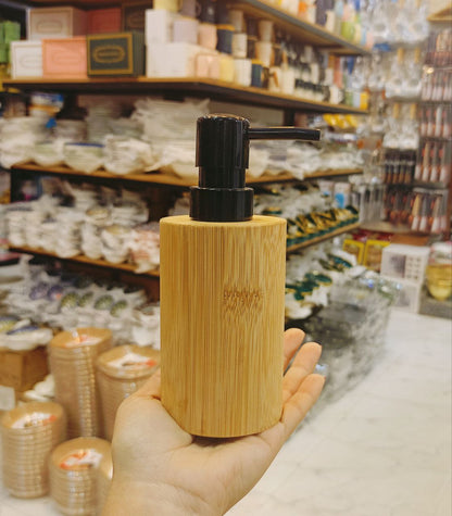 🧴 ديسبنسر صابون خشب بامبو – كوبي إيكيا الفاخر