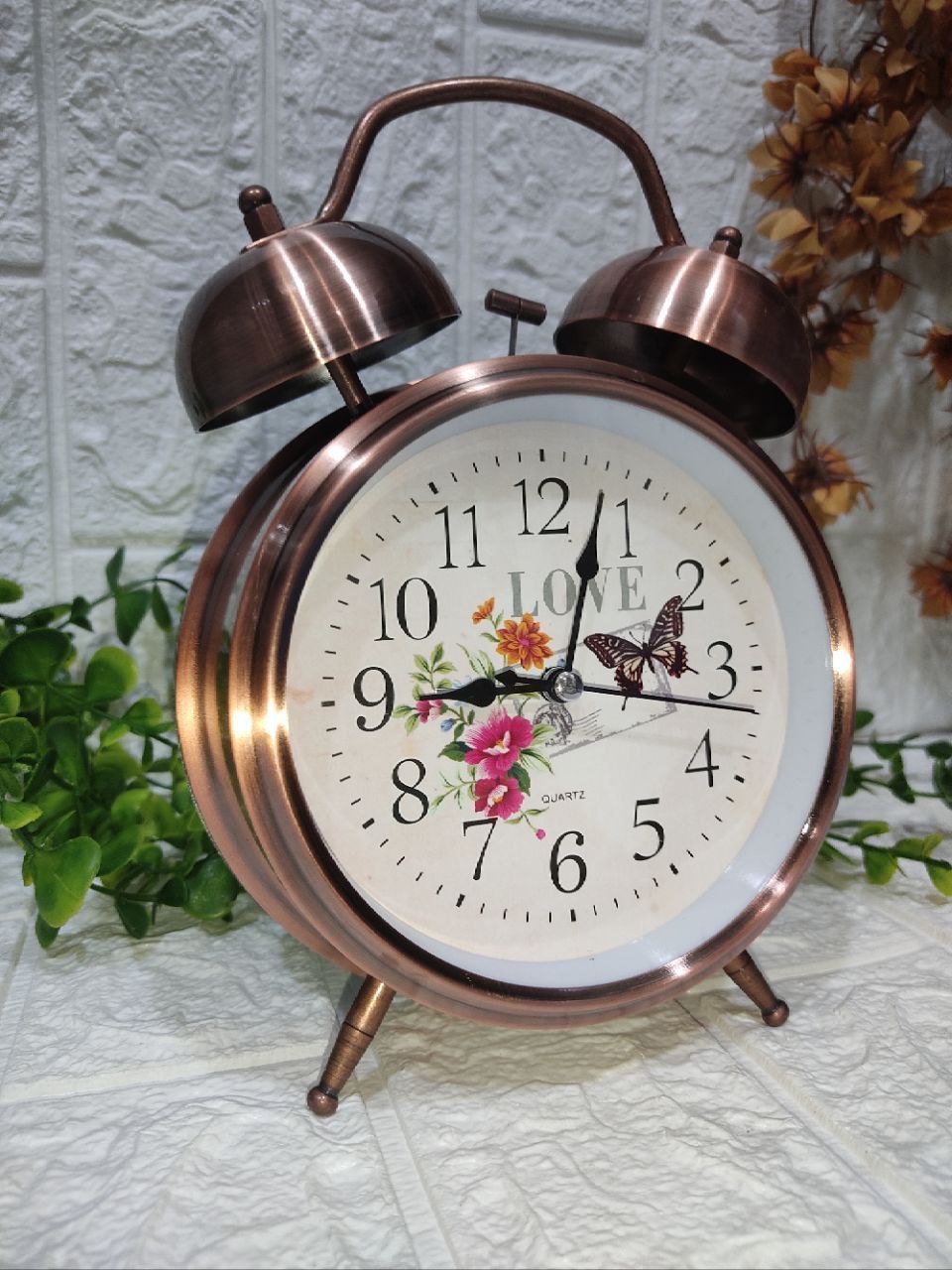 🕰️ منبه نحاسي معدني كلاسيك