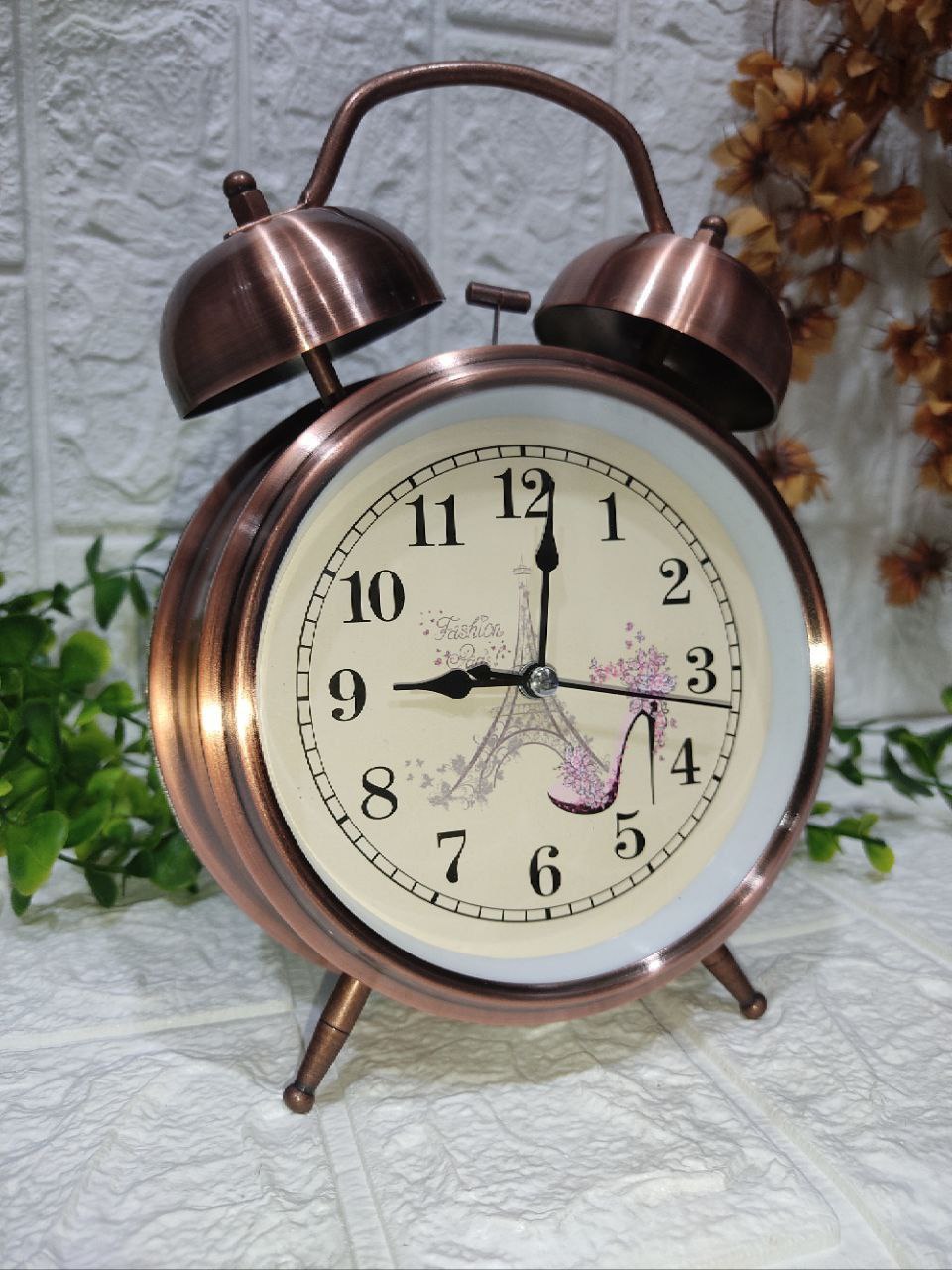 🕰️ منبه نحاسي معدني كلاسيك