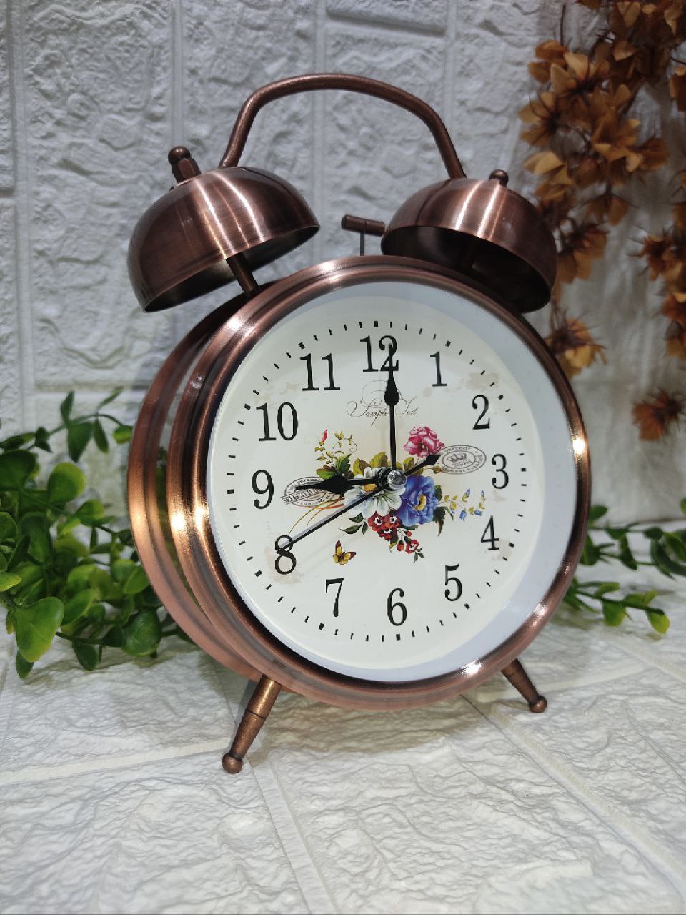 🕰️ منبه نحاسي معدني كلاسيك