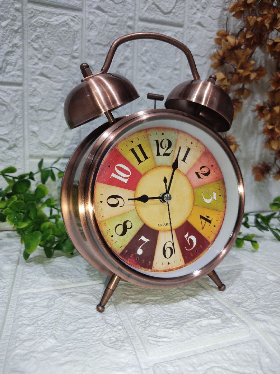 🕰️ منبه نحاسي معدني كلاسيك