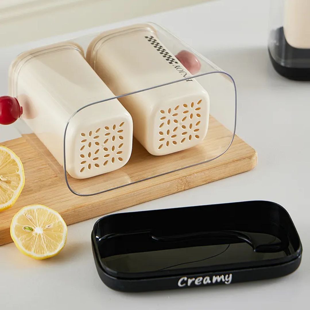 🍴 صفاية المعالق المزدوجة من Creamy – أناقة وتنظيم في مطبخك!