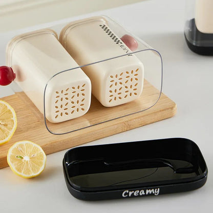 🍴 صفاية المعالق المزدوجة من Creamy – أناقة وتنظيم في مطبخك!