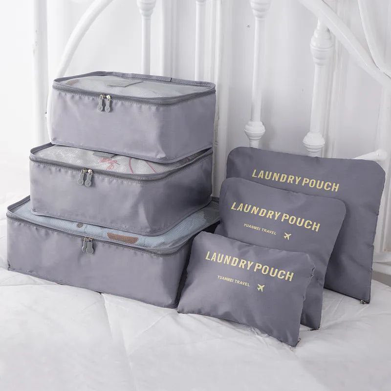 Travel Organizer Storage Bags – طقم منظم شنط السفر والرحلات 6 قطع