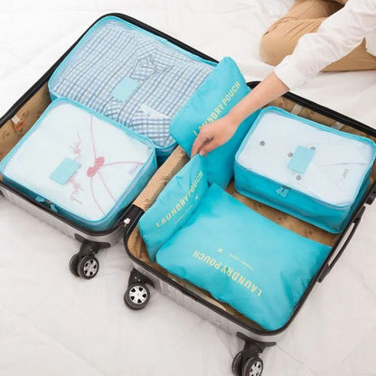 Travel Organizer Storage Bags – طقم منظم شنط السفر والرحلات 6 قطع