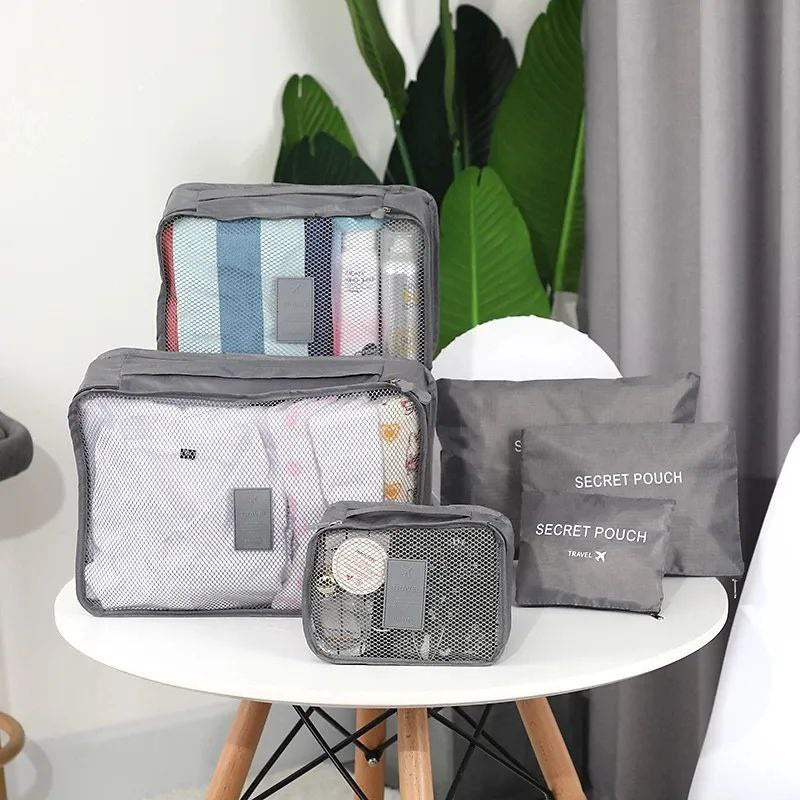 Travel Organizer Storage Bags – طقم منظم شنط السفر والرحلات 6 قطع
