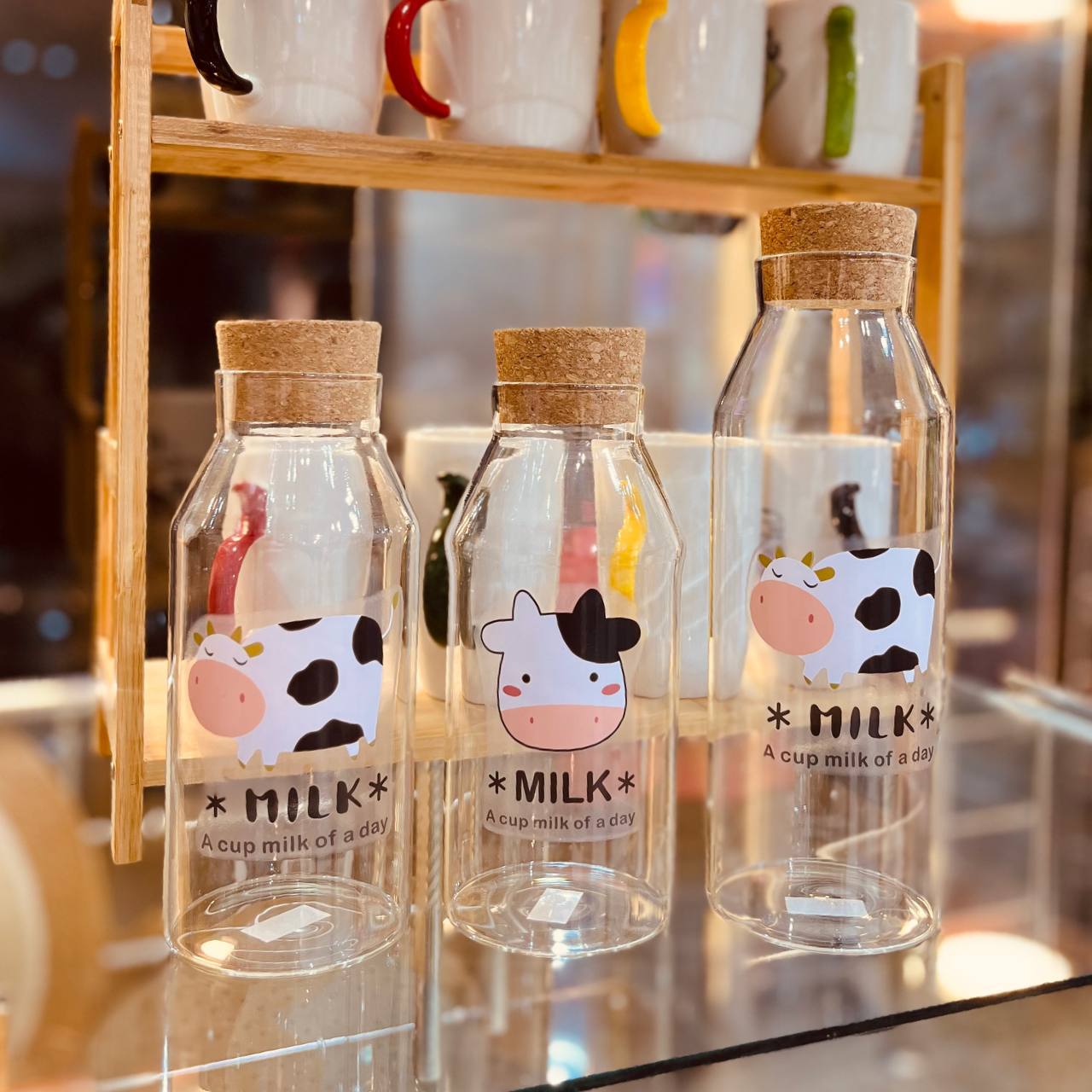 🐄 زجاجة اللبن الجديده – شكل البقرة المميز 😍