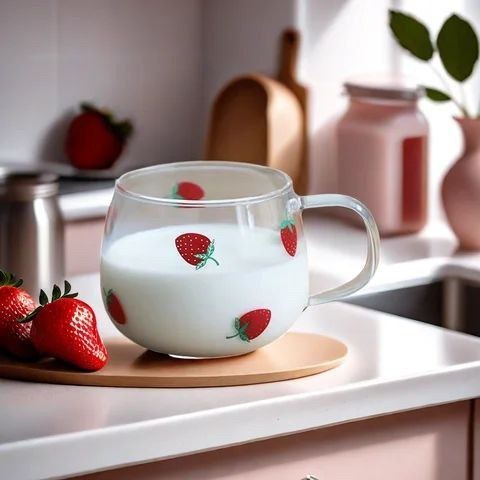 مج كابتشينو فراولة – لمسة منعشة لكل مشروب