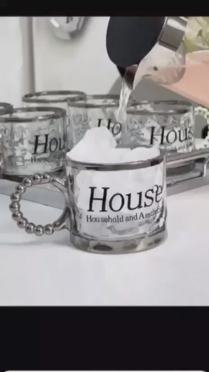 ☕ مج بايركس ماركة House – تصميم بابلز سيلفر أنيق وفاخر ✨