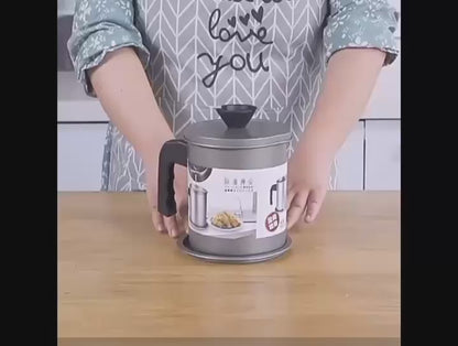 دورق تصفية الزيت كوكر أويل – سعة 1.4 لتر + صفاية استانلس وغطاء وقاعدة | خامة تيفال