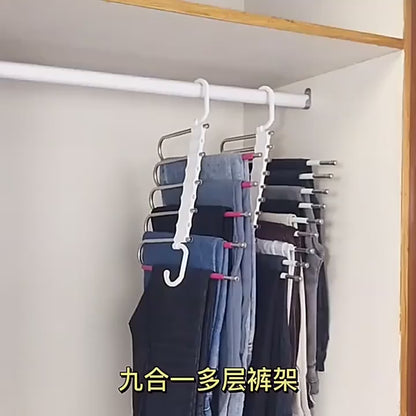 👖 شماعة بنطلون دبل – لتنظيم مثالي وتوفير مساحة في دولابك