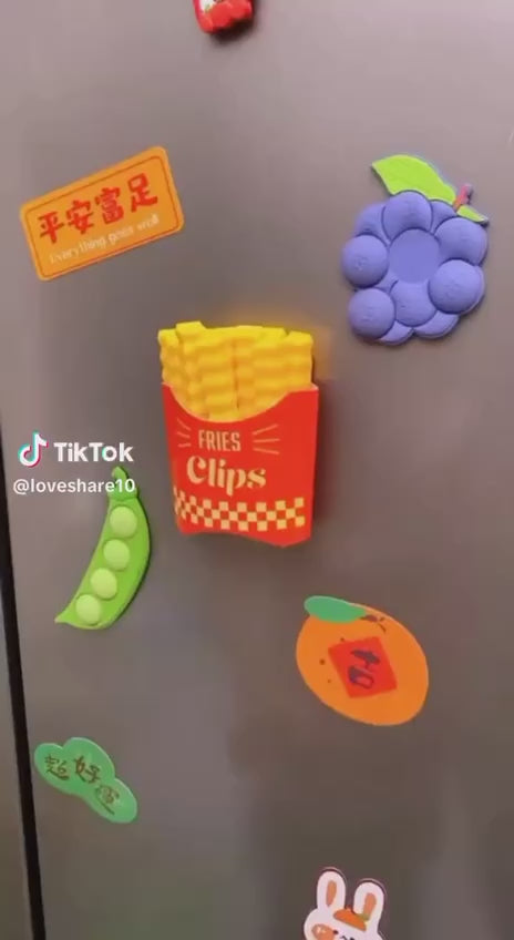 🍟 طقم غالق أكياس – تصميم باكت بطاطس ماكدونالدز المميز