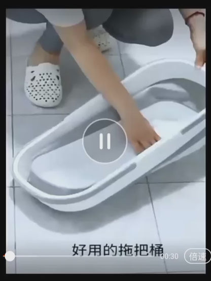 جردل سيليكون قابل للطي – تصميم مستطيل عملي بحجم 55×25 سم 🧼🪣
