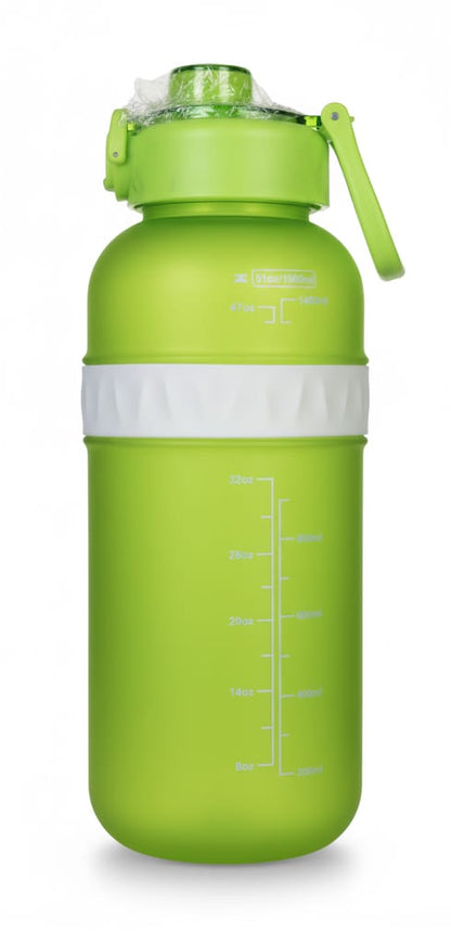 زجاجة مياه 1 لتر محكمة الغلق – خفيفة ومتينة للاستخدام اليومي والرياضة والسفر | تصميم عصري وأمان كامل من التسرب