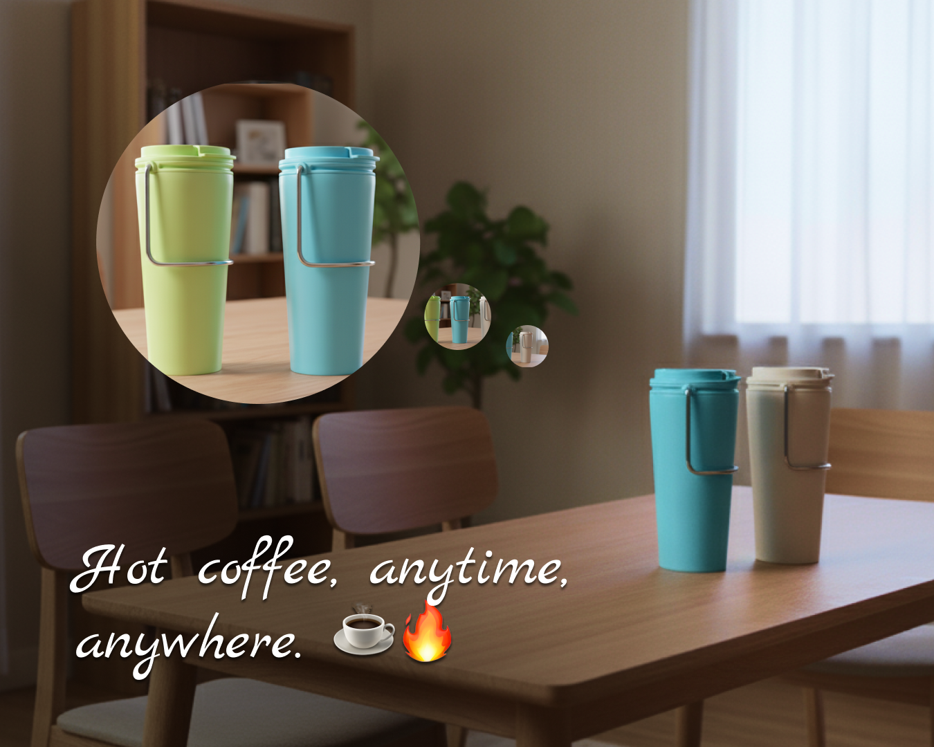 مُج حراري 500 مل بيد أنيقة – يحفظ الحرارة والبرودة | كوب قهوة وسفر مقاوم للتسرب