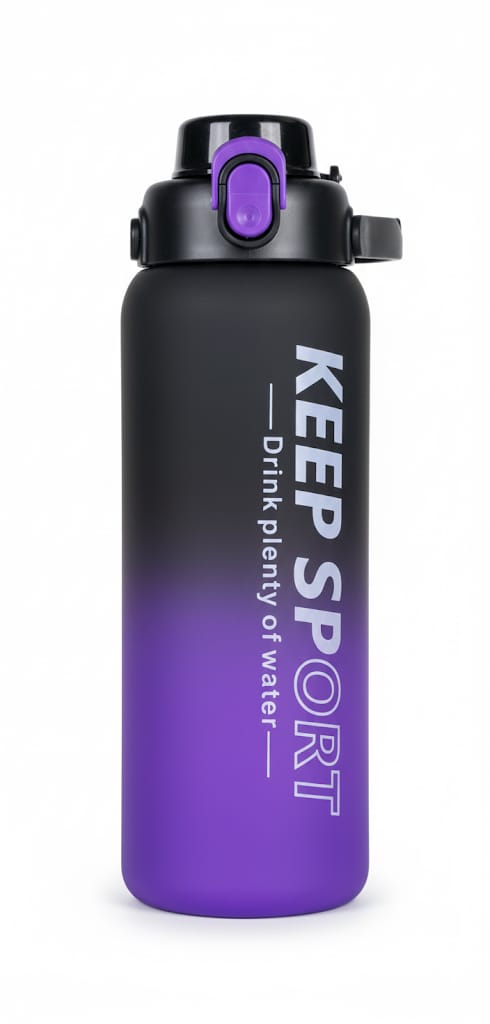 زجاجة مياه 1 لتر – تصميم أنيق وعملـي | زجاجة كبيرة مانعة للتسرب للاستخدام اليومي والرياضة والسفر