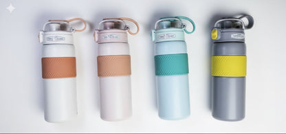 زجاجة حرارية ستانلس ستيل 550 مل – تصميم أنيق يحفظ الحرارة والبرودة لساعات | ترمس سفر مقاوم للتسرب